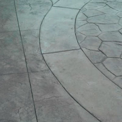 Stamped Patio with Borders